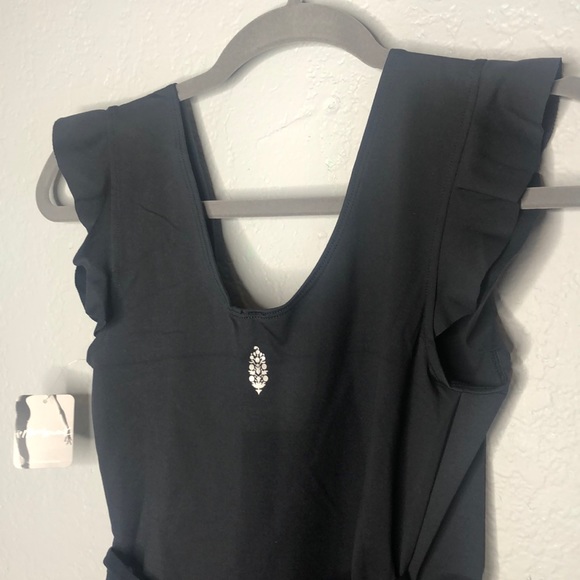 Free People Black Streamline Activewear Bodysuit - Picture 4 of 7